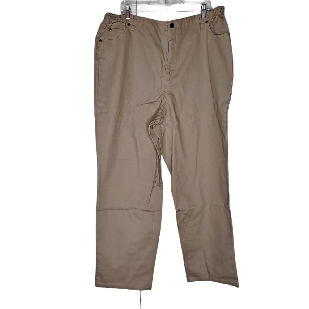 Tog Shop Khaki Pants Womens Plus Size 24W Straight Leg